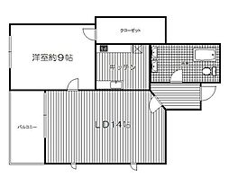 Ｖｉｅｗ Ｔａｋａｎａｗａ 1階1LDKの間取り