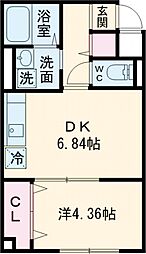 SOLASIA residence南大塚 4階1DKの間取り