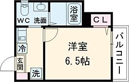 グレイス四ツ木 1階1Kの間取り