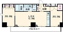 ザ・パークハビオ巣鴨 8階2LDKの間取り