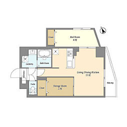 間取図画像 1SLDK