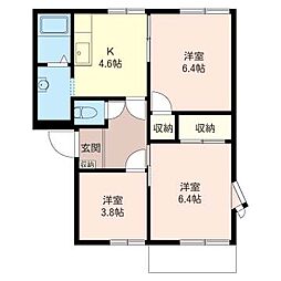 プライムハイツB 1階3Kの間取り