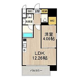 レオングラン本町橋 1LDKの間取図画像