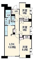 UURコート志木 12階3LDKの間取り