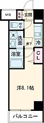 京成本線 お花茶屋駅 徒歩14分の賃貸マンション 10階1Kの間取り