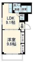 京橋オリエンタルキューブ 1階1LDKの間取り