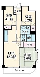 アーバンパーク三ッ池公園Ｅ棟 2階3LDKの間取り