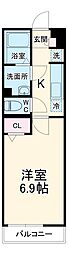 リブリ・パークヒル洋光台 1階1Kの間取り