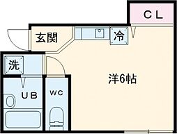 スタジオ成増 ワンルームの間取図画像