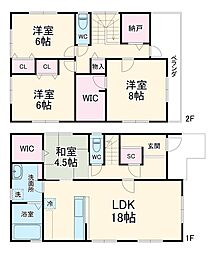 山田4丁目戸建 1階4LDKの間取り