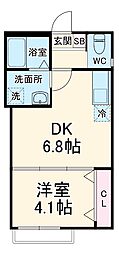 アート・フル本町Ｔｗｏ 3階1DKの間取り