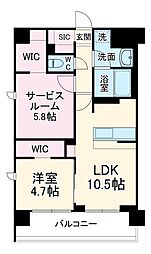 Mimosa北朝霞 5階2LDKの間取り