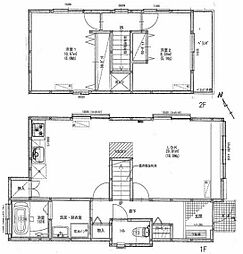 中町澤田貸家 1階2LDKの間取り