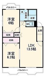 間取図画像 2LDK