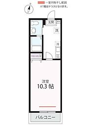 ハーミットクラブハウス鶴見市場II（仮） 1階1Kの間取り