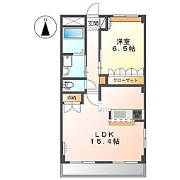 東武伊勢崎線 細谷駅 3.5kmの賃貸マンション 4階1LDKの間取り