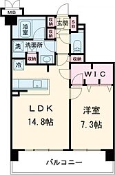 グランド・ガーラ代田橋 14階1LDKの間取り