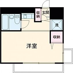 ウィンベルソロ金町第7 1階ワンルームの間取り