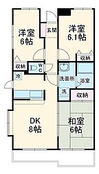 エマーレふじみ野 4階3LDKの間取り