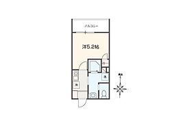 MELDIA新秋津 3階1Kの間取り