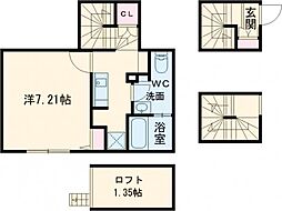 ＦＡＩＲ上井草 3階1Kの間取り