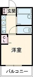 アイコート新高円寺 1階1Kの間取り