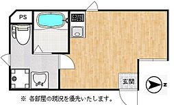 CICADA　RESIDENCE　NAKANO 2階1Kの間取り