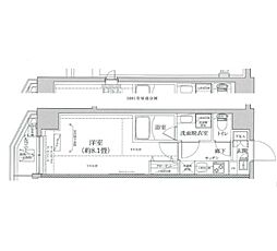 ティモーネプレミアム蒲田 10階1Kの間取り