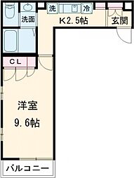 東急東横線 祐天寺駅 徒歩9分の賃貸マンション 1階1Kの間取り