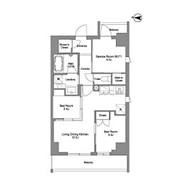ＢＰＲレジデンス東日暮里 3階2SLDKの間取り