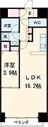 ParkCube東品川 1Kの間取図画像