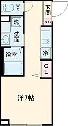 コルビジェIV 3階ワンルームの間取り