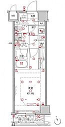 クレイシアIDZ王子 4階1Kの間取り