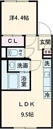 ＬＯＴＵＳ大井町 2階1LDKの間取り