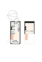仮称）東尾久二丁目 2階ワンルームの間取り