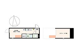 仮称）東尾久二丁目 1階ワンルームの間取り