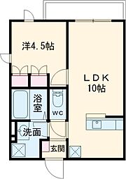 プラネッツ 301 3階1LDKの間取り