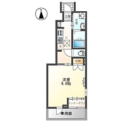 東武伊勢崎線 細谷駅 徒歩25分の賃貸アパート 1階1Kの間取り