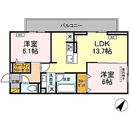 間取図画像 2LDK