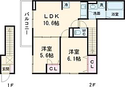 (仮称)練馬区北町1丁目新築 1階2LDKの間取り
