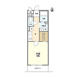 エコステージ王子神谷 1階1Kの間取り