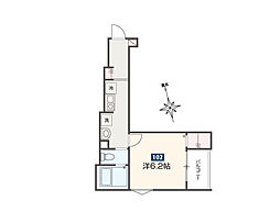 MELDIA西新井VII 302 3階1Kの間取り
