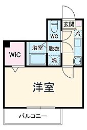 カーサグレーシアふじみ野 1階1Kの間取り