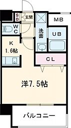 エンクレストベイ天神東III 10階1Kの間取り