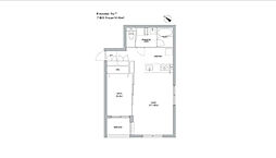 SIERRA GARDENS 101 1階ワンルームの間取り