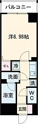 LW京都桜邸 1Kの間取図画像