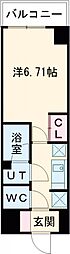LW京都桜邸 1Kの間取図画像
