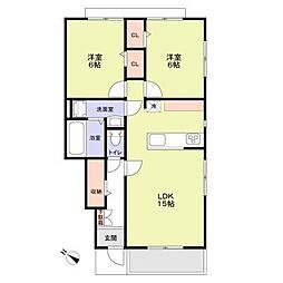 間取図画像 2LDK