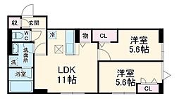 間取図画像 2LDK