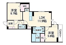 間取図画像 2LDK